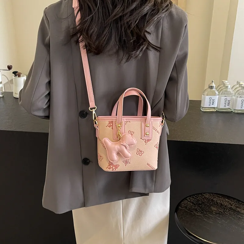 HCXK PU Crossbody Bag Regular Women's Ecru/Black/Blue/Pink-22