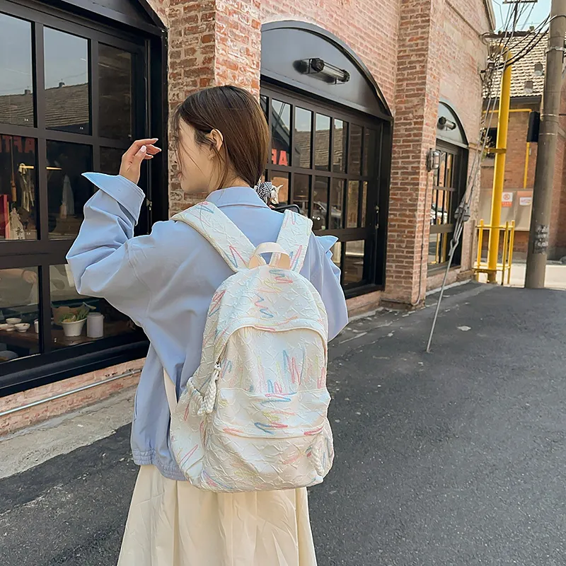 BAODIDAISHU Nylon Backpack Women's Multicolor-4