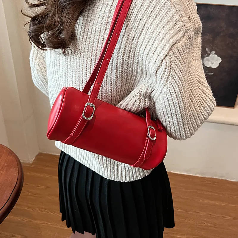 BAODIDAISHU PU Shoulder Bag Regular Women's Silver/Black/Red-14