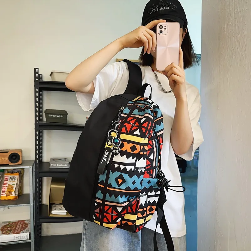 BAODIDAISHU Nylon Backpack Unisex Multicolor-7