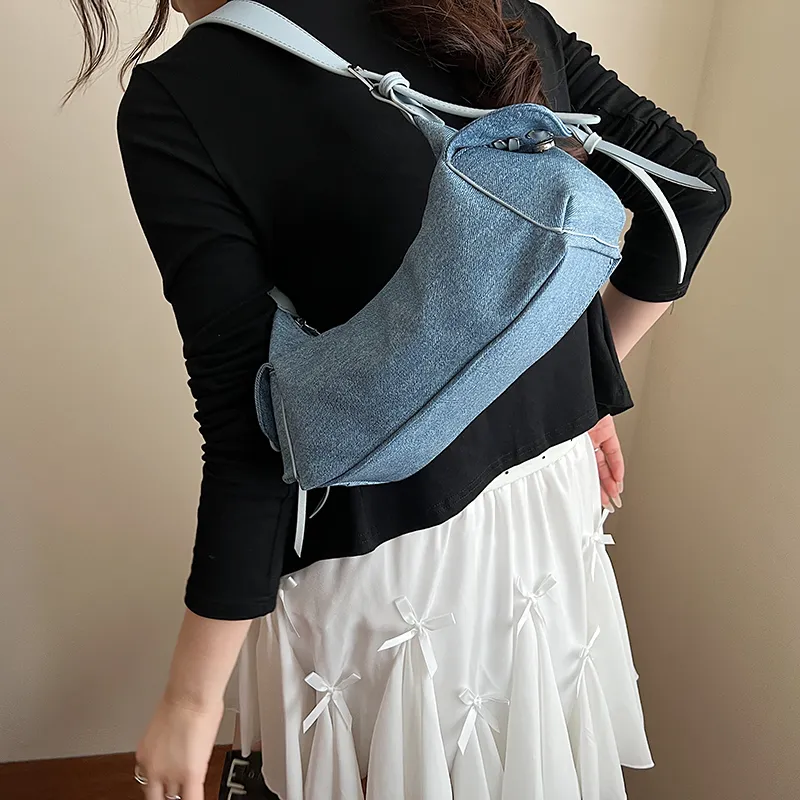 BAODIDAISHU PU Shoulder Bag Regular Women's White/Silver/Blue/Yellow/Red/Black/Denim Blue-42