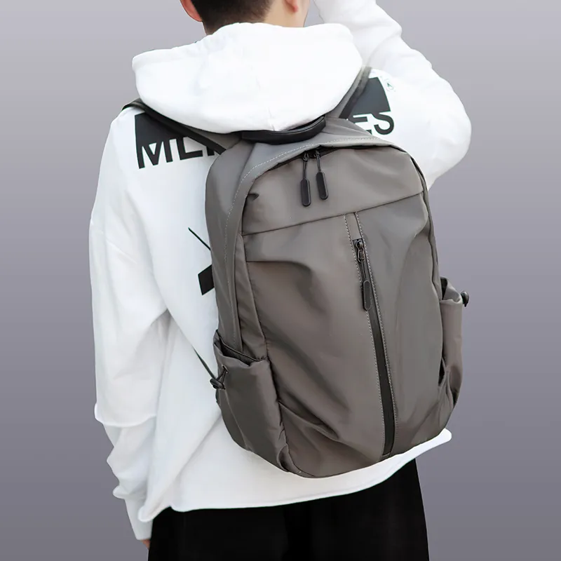 BAODIDAISHU Nylon Fabric Backpacks Men's Gray/Black/Blue-2