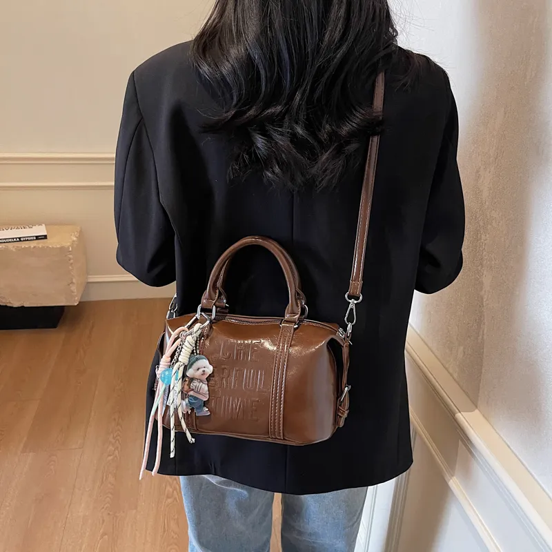 BAODIDAISHU PU Shoulder Bag, Crossbody Bag Regular Women's Brown/White/Black/Pink-4