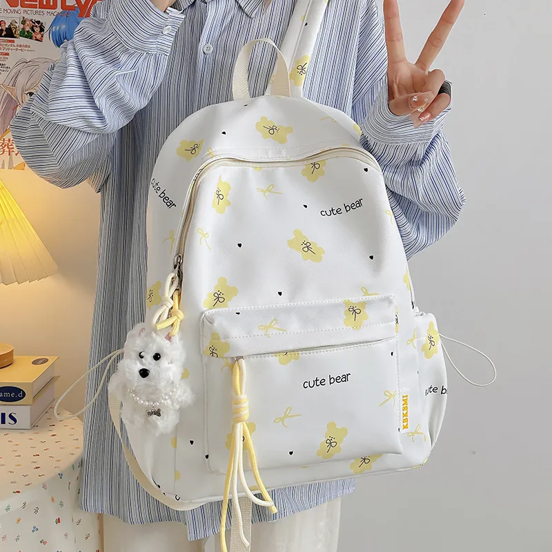 BAODIDAISHU Nylon Backpack Women's Pink/Blue/Purple/Black/Yellow/Green-17