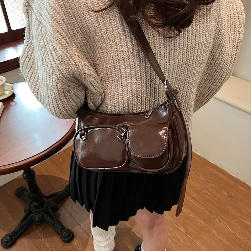 BAODIDAISHU PU Commute Shoulder Bag Crossbody Bag Medium Size Women's Multicolor-27