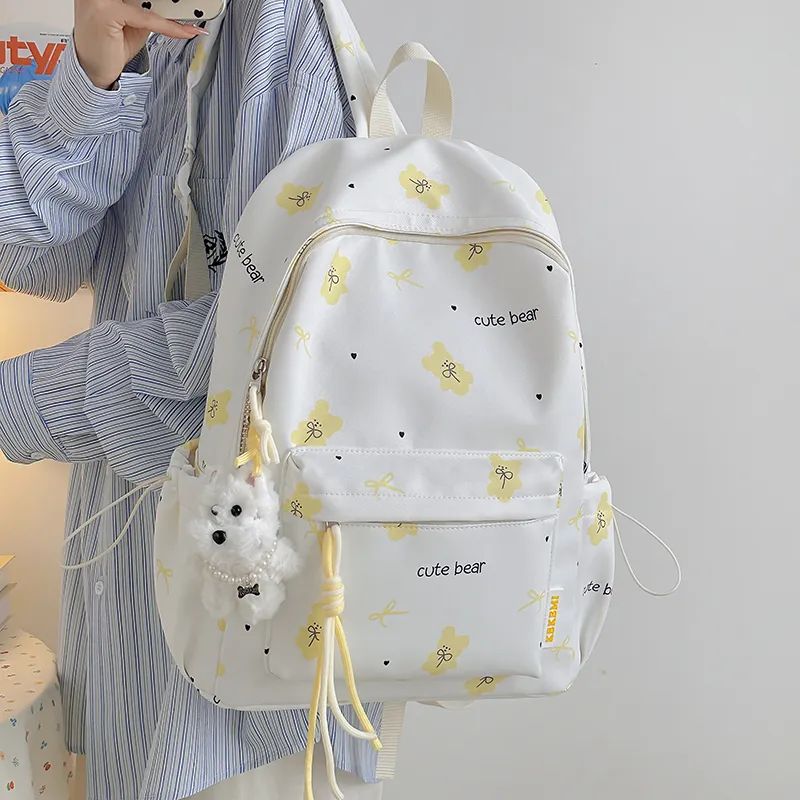 BAODIDAISHU Nylon Backpack Women's Pink/Blue/Purple/Black/Yellow/Green-18
