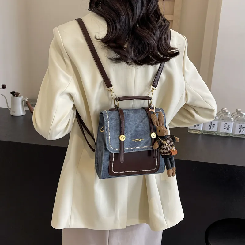 HCXK PU Backpack Regular Women's Multicolor-2