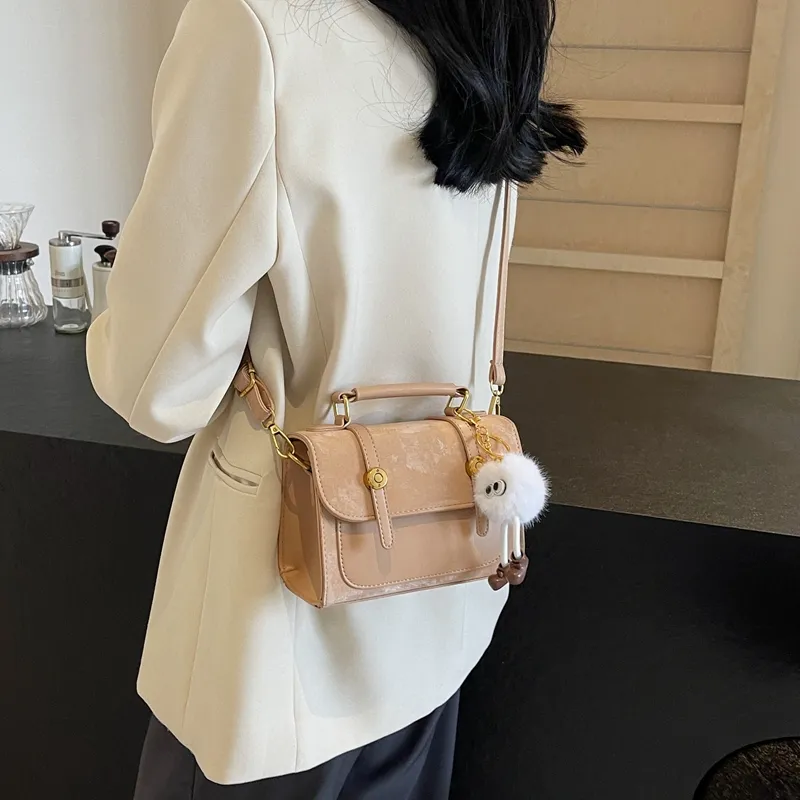 BAODIDAISHU PU Crossbody Bag Regular Women's Black Pink Khaki Ecru-27