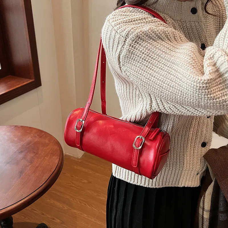 BAODIDAISHU PU Shoulder Bag Regular Women's Silver/Black/Red-15