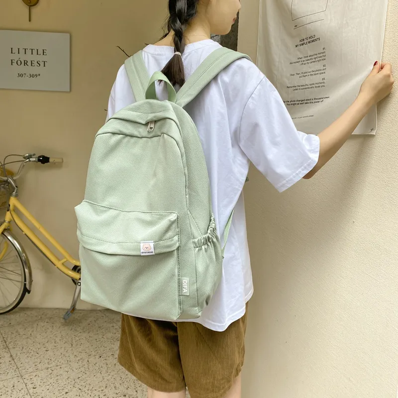 BAODIDAISHU Cotton Fabric Backpack Laptop Bag Backpack Women's Multicolor-26