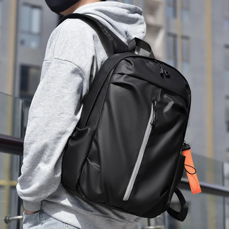 BAODIDAISHU Nylon Fabric Backpack Laptop Bag Backpack Regular Men's Gray/Black-6