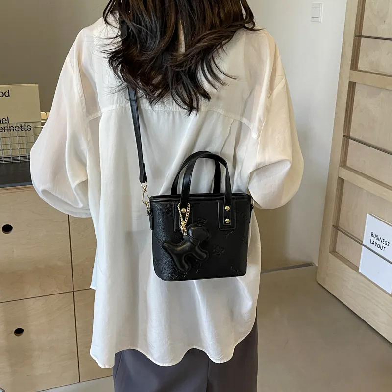 HCXK PU Crossbody Bag Regular Women's Ecru/Black/Blue/Pink-9
