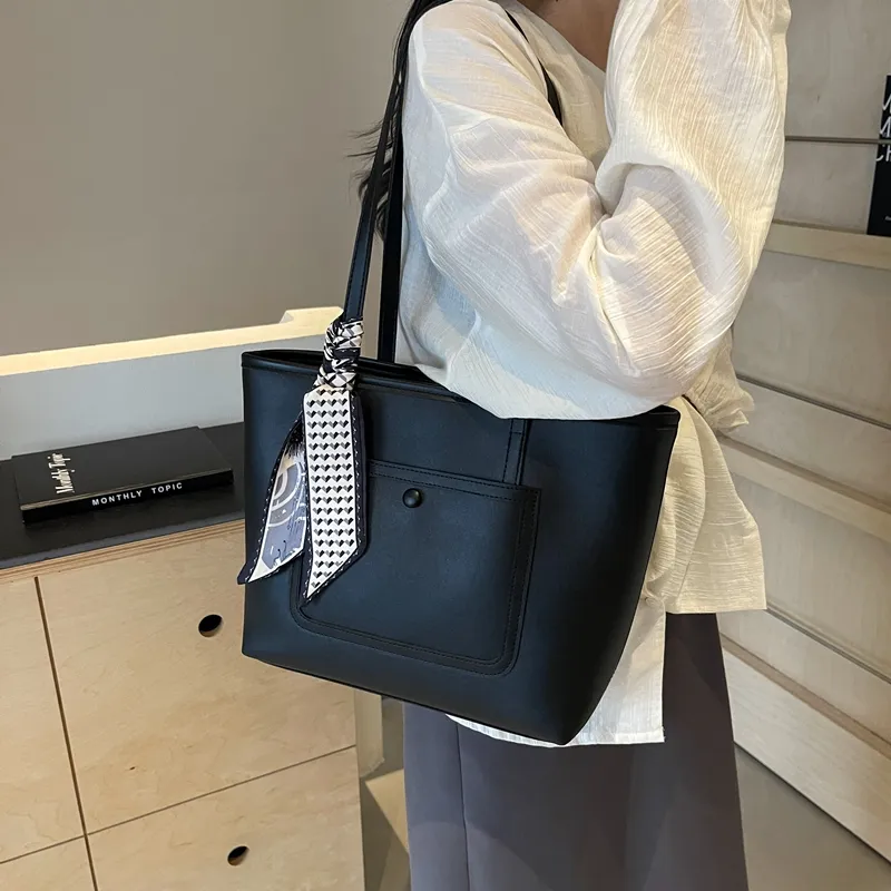 BAODIDAISHU PU Tote Bag Shoulder Bag Women's Ecru/Black/Khaki/Brown-7