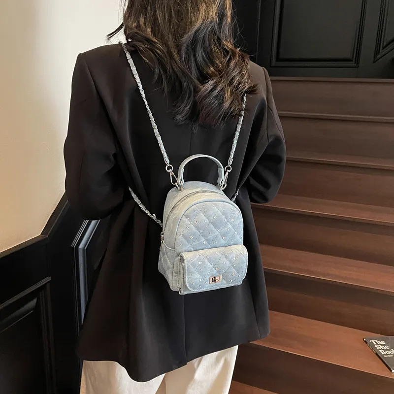 BAODIDAISHU PU Commute Backpack Shopping Travel Backpack Regular Women's White/Black/Red/Yellow/Denim Blue/Pink Purple-24