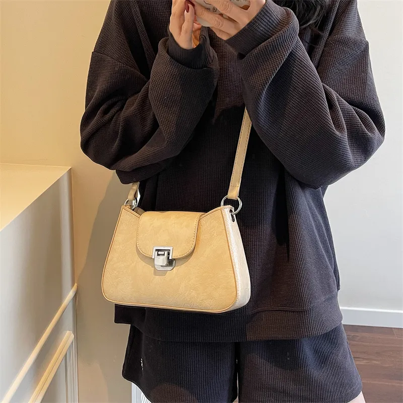 BAODIDAISHU PU Underarm Shoulder Bag Regular Women's White/Black/Yellow/Pink-15