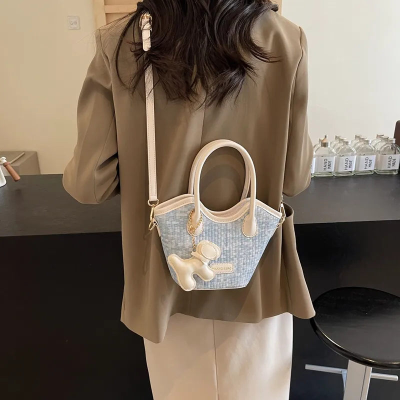 BAODIDAISHU PU Shoulder Bag Crossbody Bag Handbag Regular Women's White & Blue/Black/Blue-1