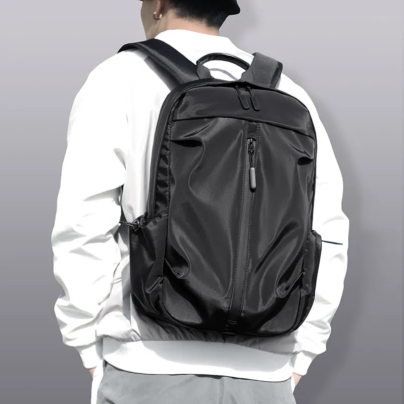 BAODIDAISHU Nylon Fabric Backpacks Men's Gray/Black/Blue-11