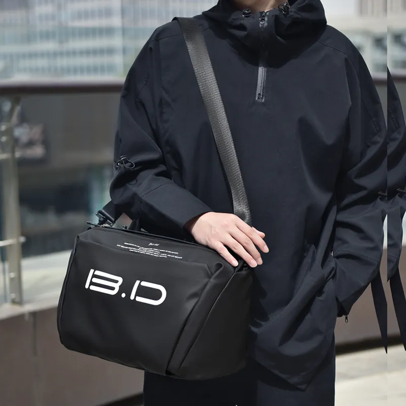 BAODIDAISHU Nylon Fabric Shoulder Bag, Crossbody Bag, Handbag Regular Men's Black-8