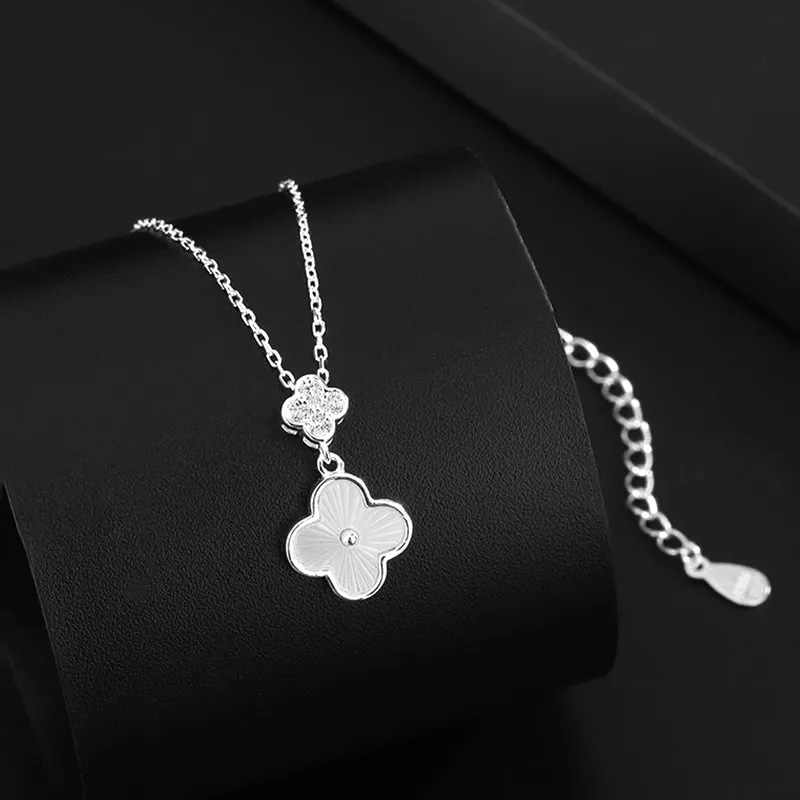 GLOIRE S999 Fine Silver Necklaces Women's Everyday Date Versatile Commute Bestie Style-2