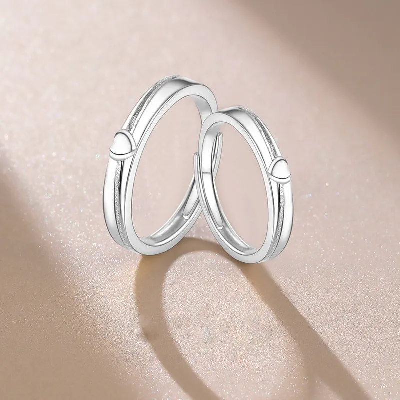 GLOIRE S999 Fine Silver Rings Unisex Romantic Date Everyday Versatile Commute-2