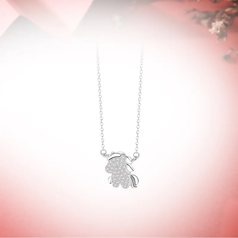 GLOIRE S999 Fine Silver Necklaces Women's Date Versatile Business Casual-19