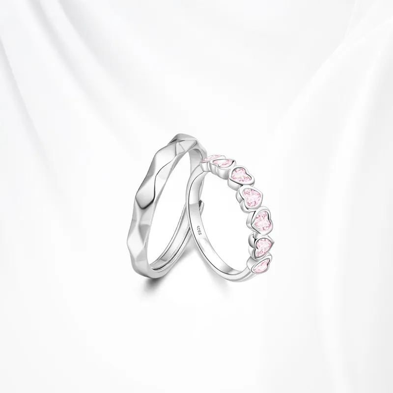 GLOIRE S925 Silver Rings Unisex Elegant Niche Design Sparkling Fashion Versatile Commute-1