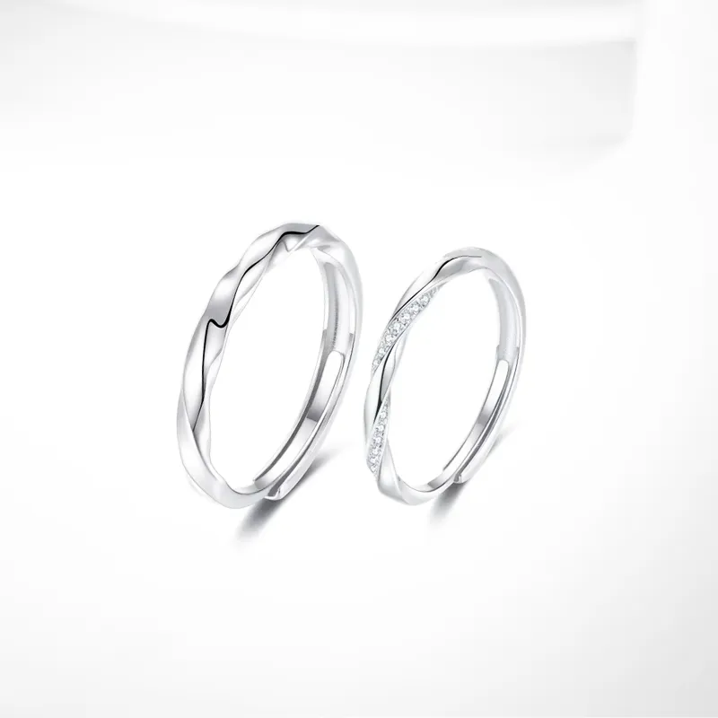 GLOIRE Zircon Rings Unisex Love Confession, Commute Versatility-1
