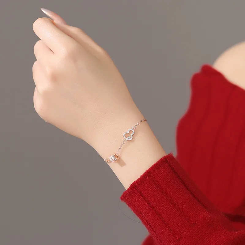 GLOIRE S999 Fine Silver Bracelets Women's Gold-1
