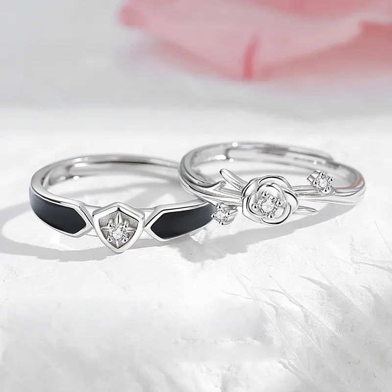 GLOIRE S925 Silver Rings Unisex Exquisite Luxe Niche Design Advanced Touch Romantic Date Versatile Commute-2