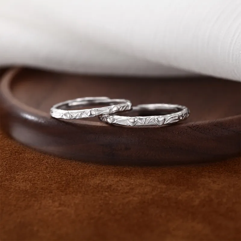 GLOIRE S999 Fine Silver Rings Unisex Exquisite Luxe Niche Design Advanced Feel Everyday Versatile Date Commute Style-1