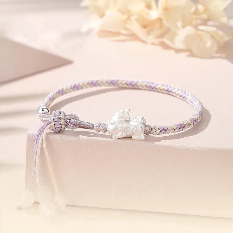 GLOIRE S999 Fine Silver Bracelets Women's Gentle Elegant Fashion Niche Design Advanced Feel Versatile Commute Style-1