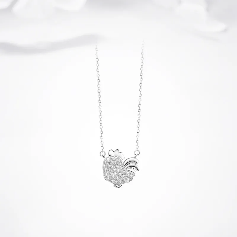 GLOIRE S999 Fine Silver Necklaces Women's Date Versatile Business Casual-28