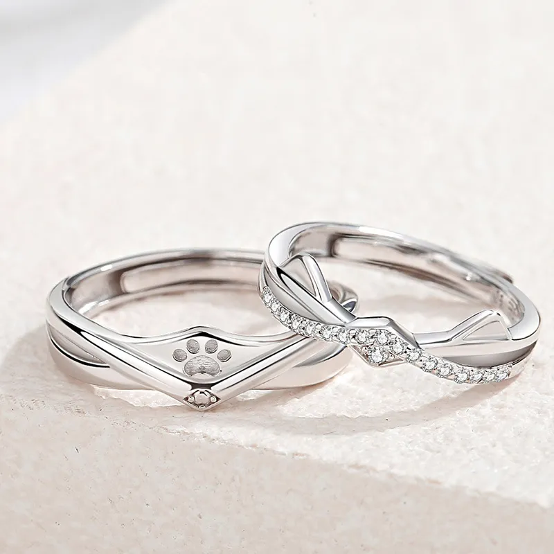 GLOIRE S999 Fine Silver Rings Unisex Elegant Luxe Niche Design Minimalist Style Advanced Everyday Versatile Commute-2