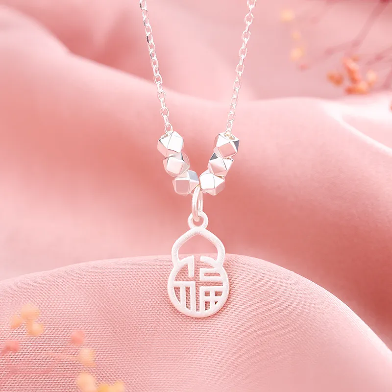 GLOIRE S925 Silver Necklaces Women's-3