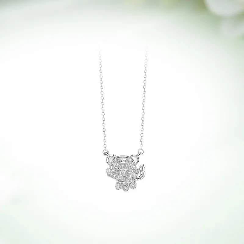 GLOIRE S999 Fine Silver Necklaces Women's Date Versatile Business Casual-7