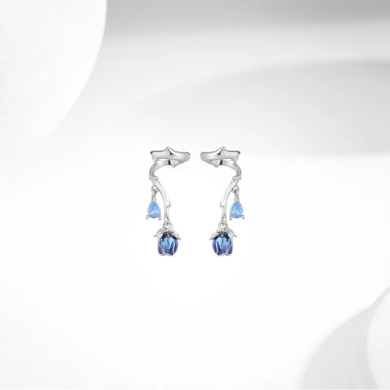 GLOIRE Alloy Clip On Earrings Women's Unique Design Cool And Serene Snake Gentle Elegance Fashionable Commute Versatile-3