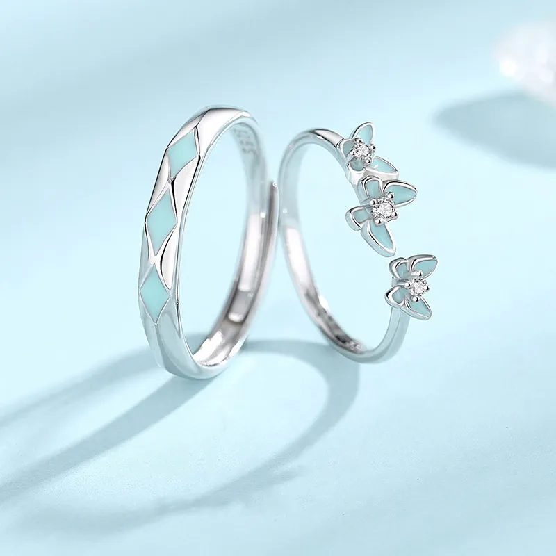 GLOIRE S925 Silver Rings Unisex Exquisite Luxe Niche Design Advanced Touch Romantic Date Versatile Commute Style-2