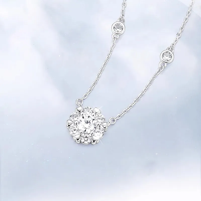 GLOIRE S925 Silver Necklaces Women's Exquisite Luxe Niche Design Advanced Touch Romantic Date Versatile Commute Style-1