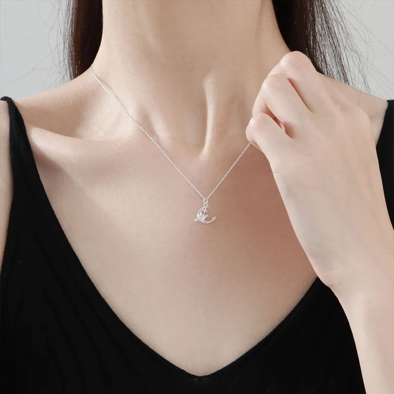 GLOIRE S999 Fine Silver Necklaces Women's Elegant And Luxurious Normcore Style Versatile For Dates And Commuting-1