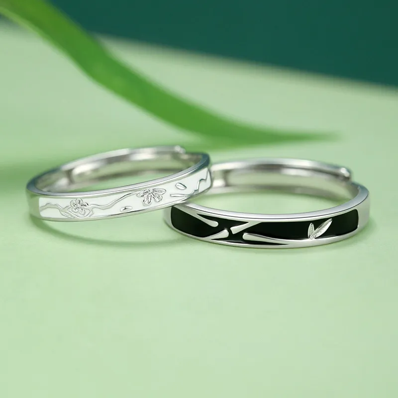 GLOIRE S999 Fine Silver Rings Unisex Exquisite And Luxurious Niche Design Advanced Touch Romantic Date Commute Style-2