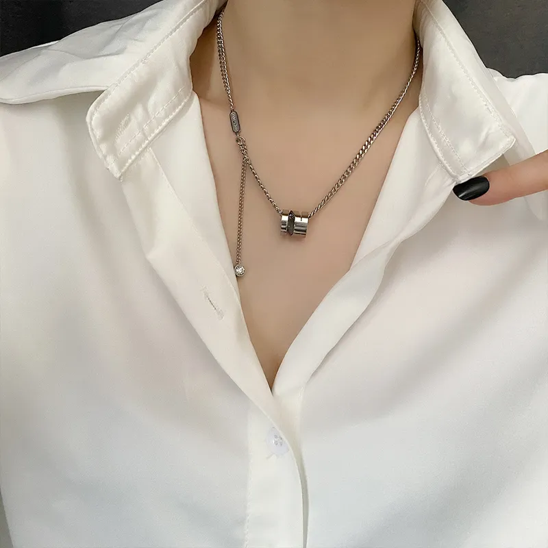 GLOIRE Zircon Necklaces Unisex Romantic Date Versatile Commute Single Item-1