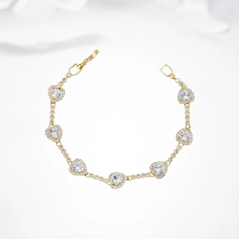 GLOIRE Zircon Bracelets Women's Romantic Date Versatile Commute Bestie Same Style-4