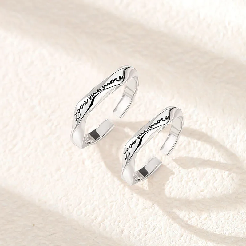 GLOIRE S925 Silver Rings Unisex Minimalist Style Niche Advanced Love Confession Everyday Versatile Commute-3