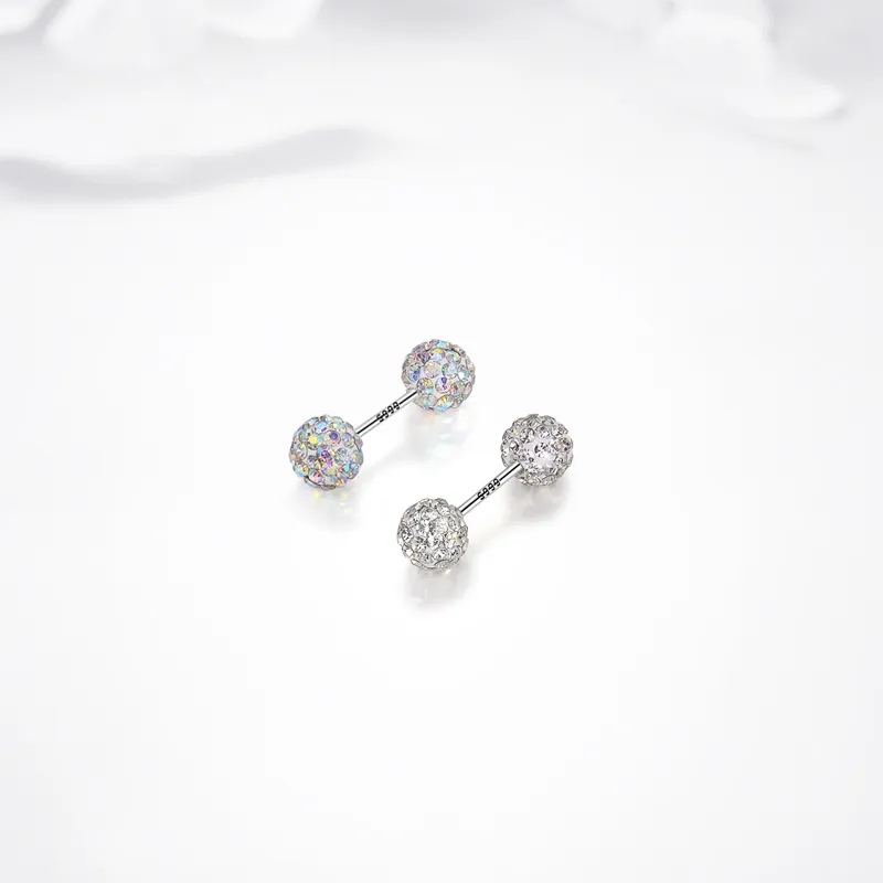 GLOIRE S999 Fine Silver Stud Earrings Unisex-8