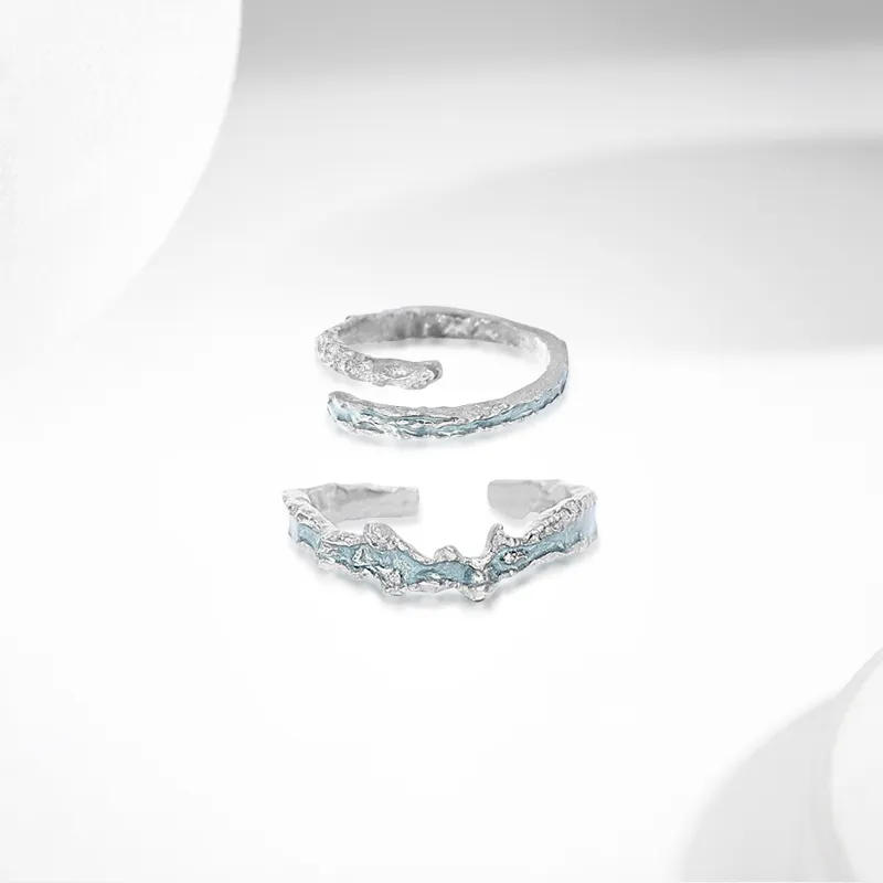 GLOIRE Alloy Rings Unisex Romantic Date Versatile Commute Style-8
