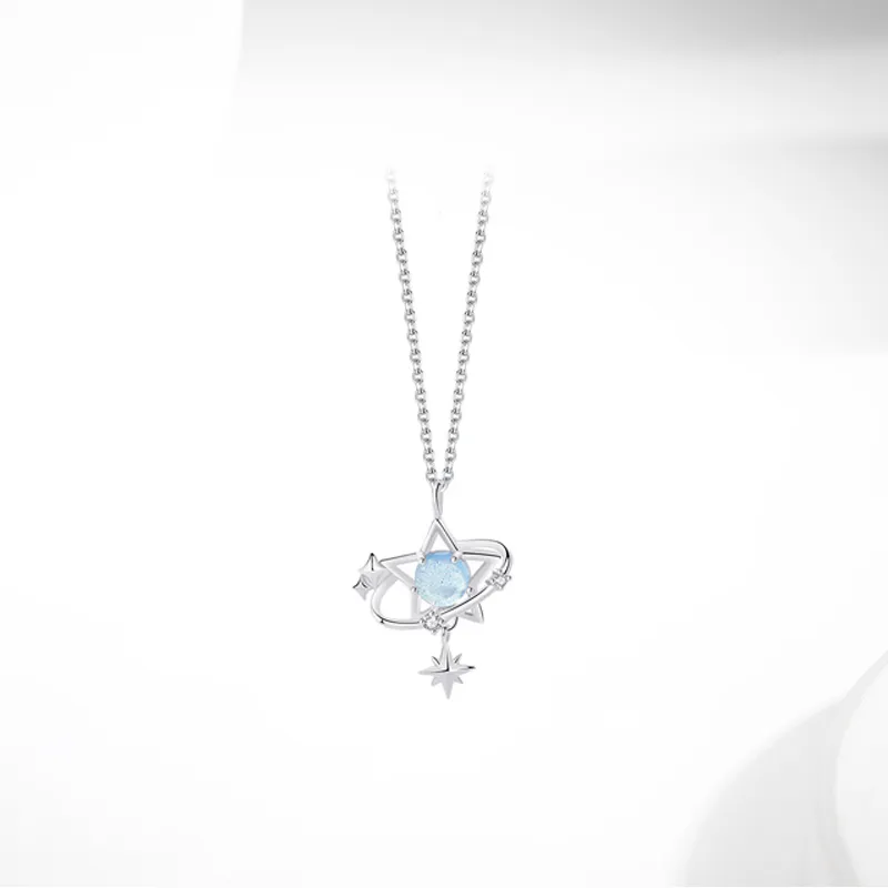 GLOIRE S925 Silver Necklaces Women's Exquisite Luxe Niche Design Advanced Touch Romantic Date Versatile Commute-2
