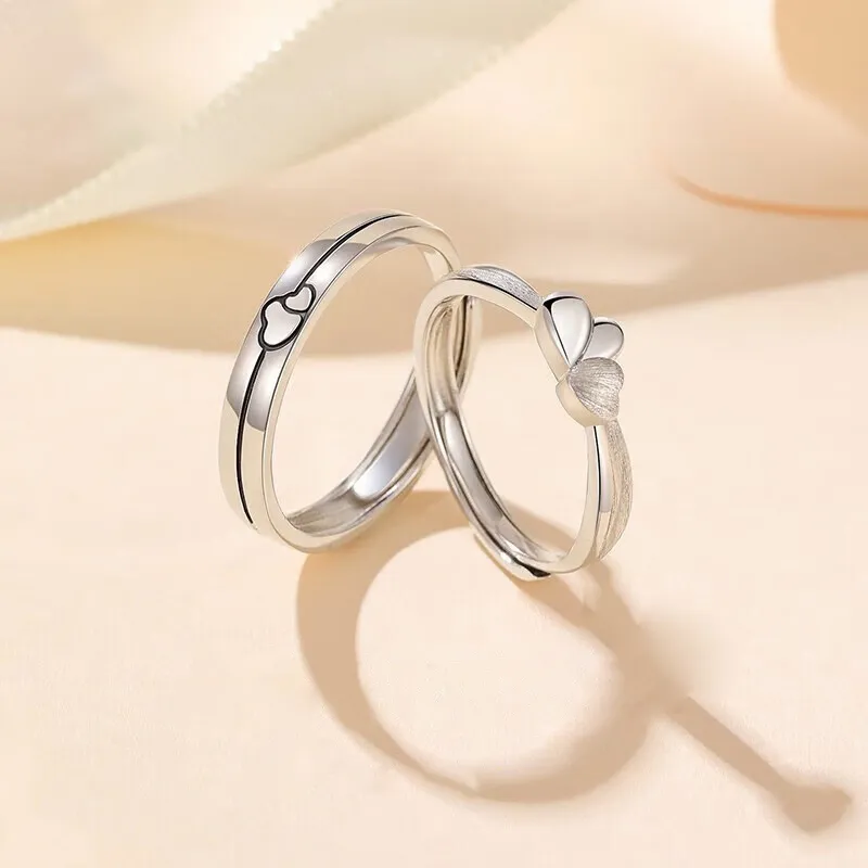 GLOIRE S999 Fine Silver Rings Unisex Exquisite Luxe Niche Design Advanced Touch Romantic Date Versatile Commute-2