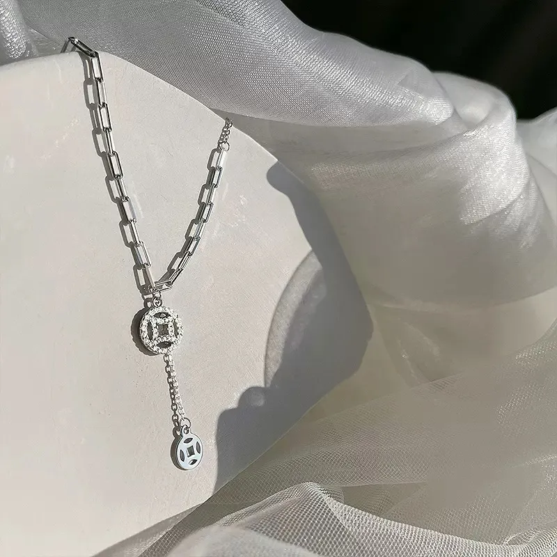 GLOIRE S925 Silver Necklaces Women's Minimalist Style Fashion Elegant Everyday Versatile Date Commute-3