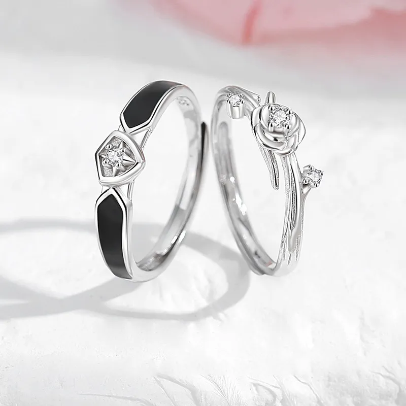 GLOIRE S925 Silver Rings Unisex Exquisite Luxe Niche Design Advanced Touch Romantic Date Versatile Commute-1