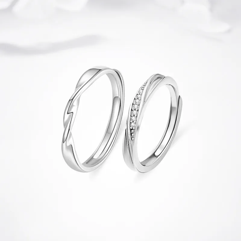 GLOIRE Zircon Rings Unisex Love Confession, Commute Versatility-4
